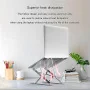 Support PC Portable N8 en Aluminium - Hauteur Réglable, Refroidissement Ventilé, Compatible 10''-15.6'' - Argenté