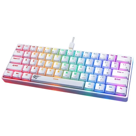 CLAVIER HAVIT MECANIQUE KB-903L WHITE- RED-SW 60%