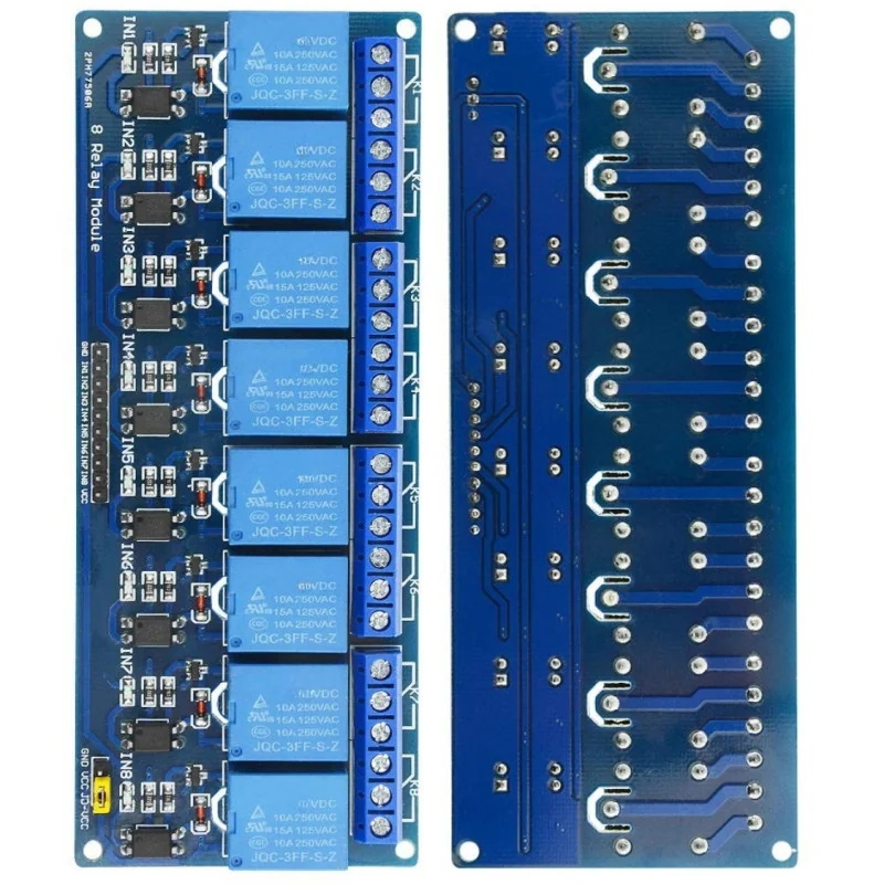 8 Channel Relay Module with light coupling 5V/12v/24v