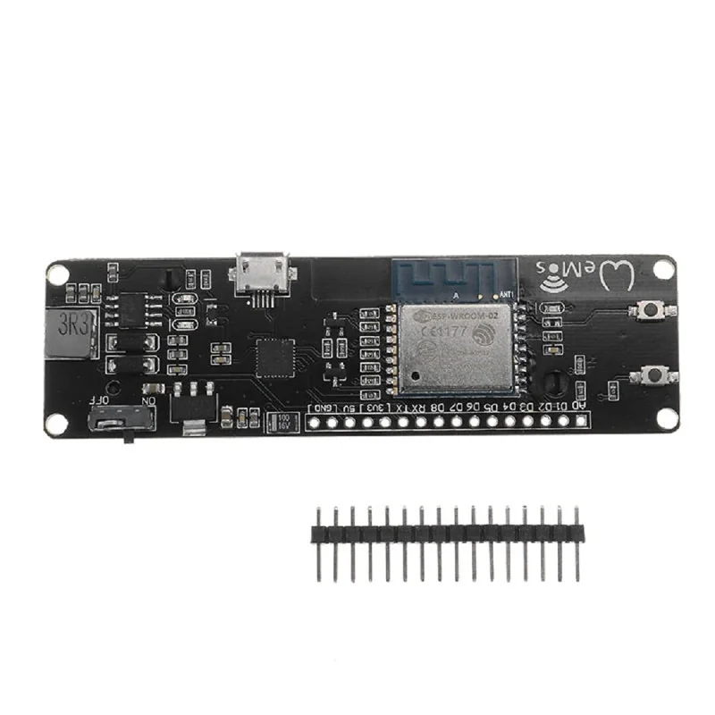 WEMOS Esp-wroom-02 main board, D1 Mini WiFi Module, ESP8266 +18650 Battery Cover
