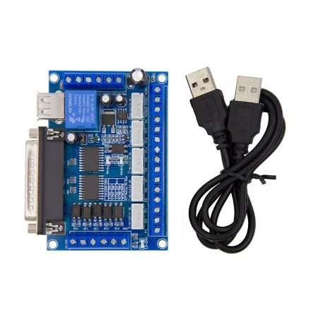 Upgraded 5 Axis CNC Interface Adapter Breakout Board(Blue)