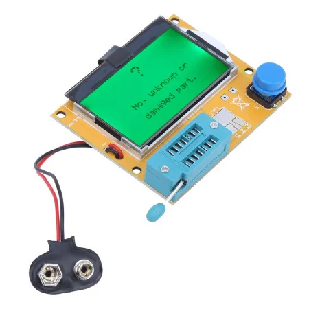 Battery Button Transistor Tester, LCR-T4 Graphical Resistor, Capacitor ESR, Transistor, Tester
