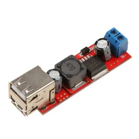 Dual USB Output, 9V/12V/24V/36V to 5VDCDC, on-board Charging, 3A Step-down Module