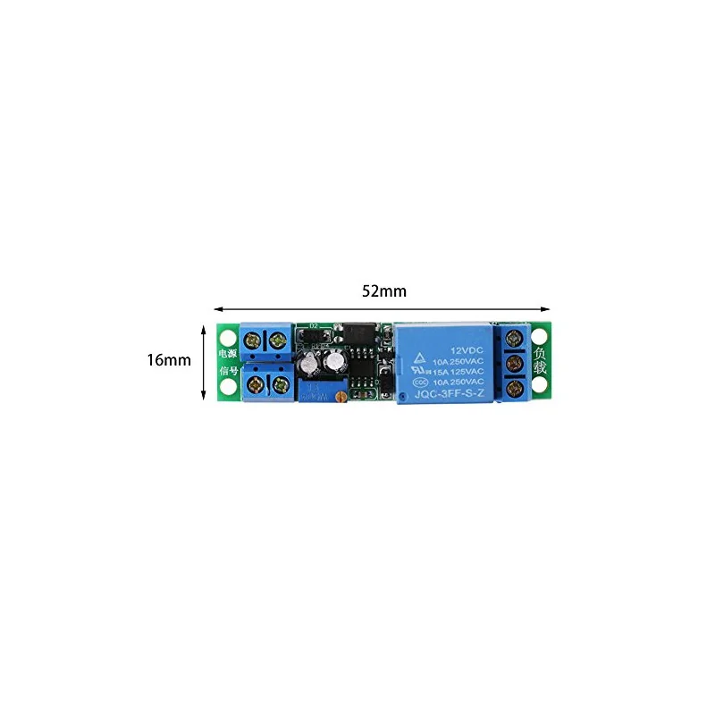 12V Delay Relay Module Car Start Delay Adjustable Time Switch with Light Coupling