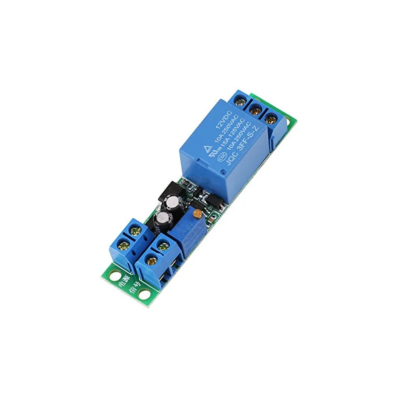 12V Delay Relay Module Car Start Delay Adjustable Time Switch with Light Coupling