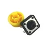 Momentary Tact Tactile Push Button Switch 12x12x7.3mm + Yellow Round Cap