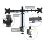 Support de Bureau pour 2 Écrans ANYTOOL - Rotation 360°, Inclinaison ±15°, Charge Maximale 8KG par Écran ATS-0002E