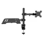 Support écran + laptop ANYTOOL haute qualité avec bras articulé 360° – Fixation bureau ATS-002E+L