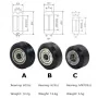 POM small wheel with bearing 15mm+2pcs MR105ZZ