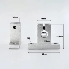 SK8 8mm Linear Bearing Rail Shaft Support Linear Rail Vertical Bearings Shaft Guide Support Bracket