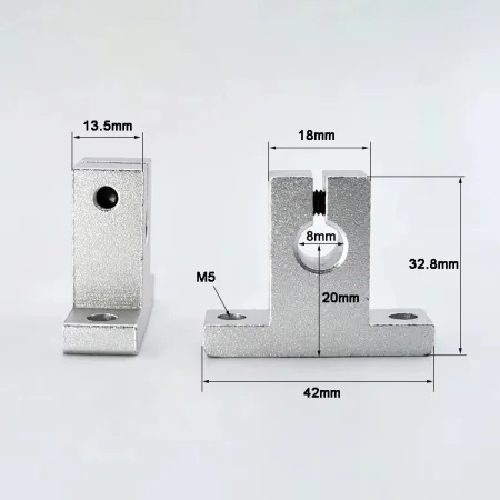 SK8 8mm Linear Bearing Rail Shaft Support Linear Rail Vertical Bearings Shaft Guide Support Bracket