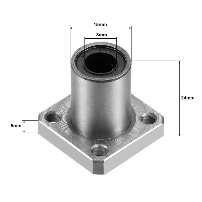 Flange linear bearing LMK8UU/LMK12UU
