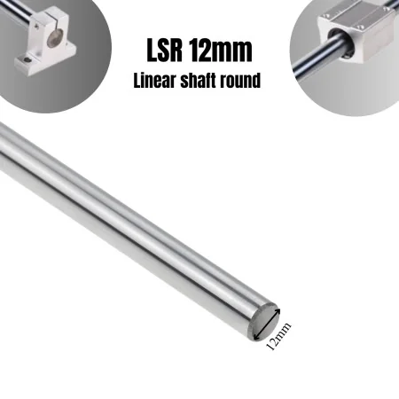 LSR 12mm Linear shaft round 1000mm/1500mm/2000mm