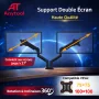 Support de Bureau pour 2 Écrans 3D ANYTOOL - Rotation 360°, Inclinaison ±15°, Charge Maximale 8KG par Écran ATS-002-3D