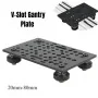CNC-V-Slot Gantry Plate 20mm-80mm Gantry Plate with 4/6 black wheels
