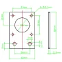 42 motor fixing piece black/silver nema 17