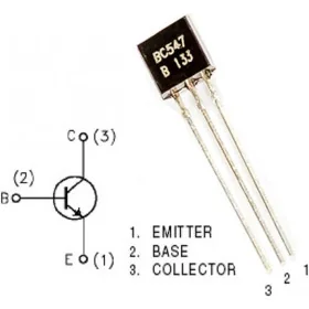 BC547 TO-92 NPN 45V 0.1A Transistor