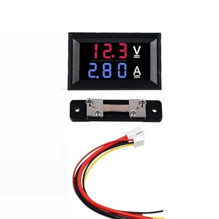 0.28 100V 50A Dual LED Voltmeter Ammeter Blue+Red