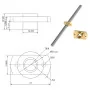 T8 Lead Screw Nut Pitch 2mm J710-XB
