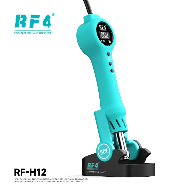 Pistolet à Air Chaud Intégré RF4 RF-H12 avec Affichage Numérique LCD et Base Support