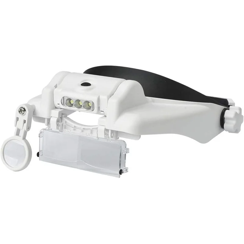 Loupe Frontale MG81001S avec 3 LED et 3*Compartiment Batterie 2AAA