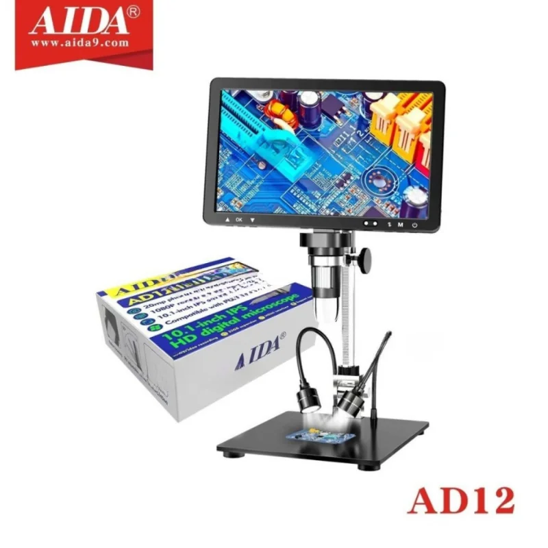 Microscope AIDA AD12 Haute Précision pour Réparation Électronique