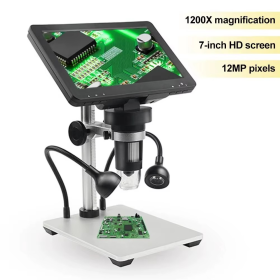Microscope AXS-DM9 avec écran HD 7\" jusqu'à 12MP 1200X (focus range 10-40mm) avec 2 LEDs