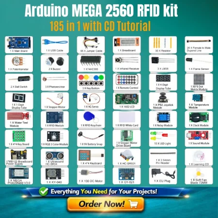 ANYTOOL Arduino MEGA 2560 RFID Kit 153 in 1 with CD Tutorial