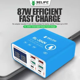 RELIFE RL-304N Intelligent digital display 6-port charger/wide voltage