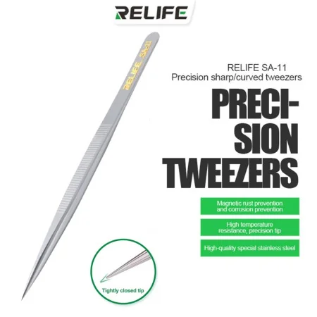 RELIFE SA-11 Textured Precision Sharp Tweezers