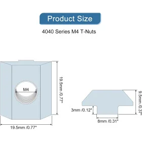 40xM4 square nut
