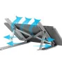 Support Laptop X Reglable Pliable Aluminium Ergonomique Gris
