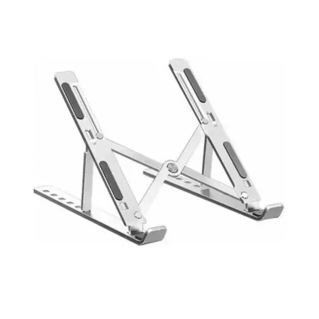 Support Laptop X Reglable Pliable Aluminium Ergonomique Gris