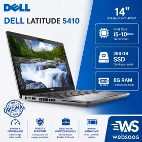 Laptop Dell 5410 i5 -10eme Gen 8G 256G ssd KABA État A++