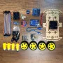 4 WD Smart Car Chassis+Ultrason+LCD+UNO+shield+Driver