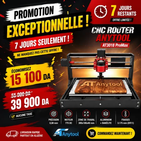 CNC Routeur ANYTOOL AT3018 ProMax – Haute Qualité pour Gravure et Découpe de Précision