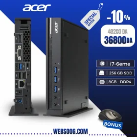 Mini PC ACER - i7 6ème Gén, 256GB SSD, 8GB DDR4 KABA État A++
