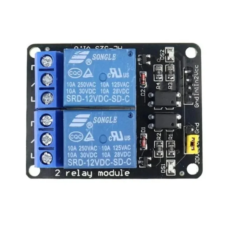 2 Channel Relay Module with Light Coupling 5V/12v/24v