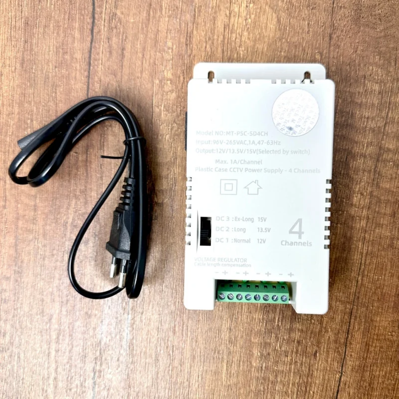 Alimentation CCTV MACTECH réglable 12 V / 13,5 V / 15 V - 4/8/16CHANNELS