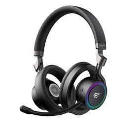 Casque Gaming Ouvert Sans Fil HAVIT GAMENOTE Fuxi-H8 RGB – 6 Modes de Connexion, Son Stéréo Spatial et Microphone - Blanc/Noire