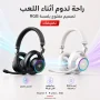 Casque Gaming Ouvert Sans Fil HAVIT GAMENOTE Fuxi-H8 RGB – 6 Modes de Connexion, Son Stéréo Spatial et Microphone - Blanc/Noire