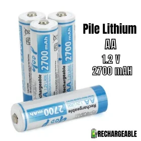 Pile Ni-MH Rechargeable GOOP AA 1.2V 2700mAh pack de 2