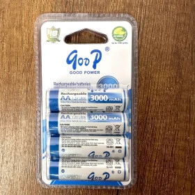 Pile Ni-MH Rechargeable GOOP AA 1.2V 3000mAh pack de 4