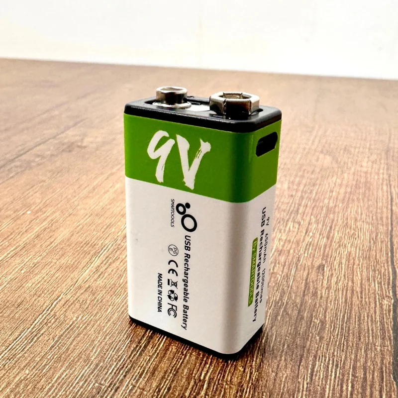 PILE ORGINAL 9V Rechargeable type-C usb 650mAh