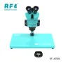RF4 Trinocular Stereo Microscope RF-6558X 6.5-58X Synchronous Zoom with Aluminum Alloy Big Base