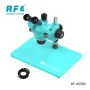 RF4 Trinocular Stereo Microscope RF-6558X 6.5-58X Synchronous Zoom with Aluminum Alloy Big Base