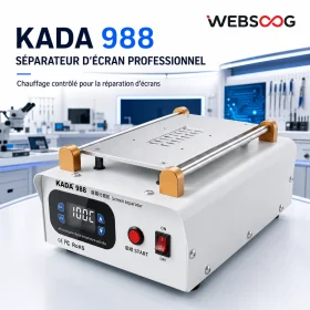 Séparateur d’écran LCD KADA 988 avec plaque chauffante et pompe à vide
