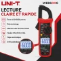 Pince amperemetrique numerique UNI-T UT202A+ True RMS 600 A avec detection NCV
