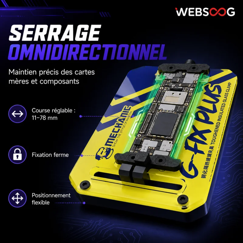 Support de fixation multidirectionnel MECHANIC GS-FIX PLUS pour cartes meres