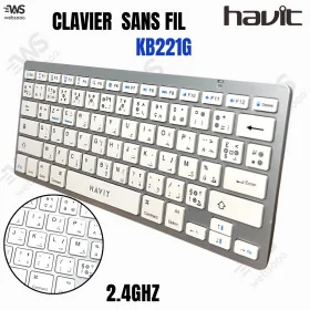 CLAVIER HAVIT SANS FIL KB221G 2.4G